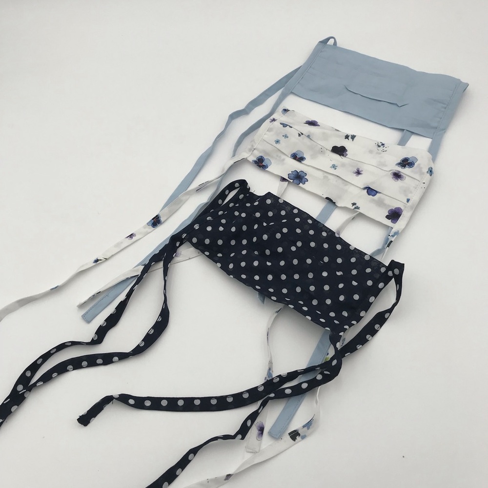 Set of Three J. Crew Floral and Polka Dot Face Masksnon-medical